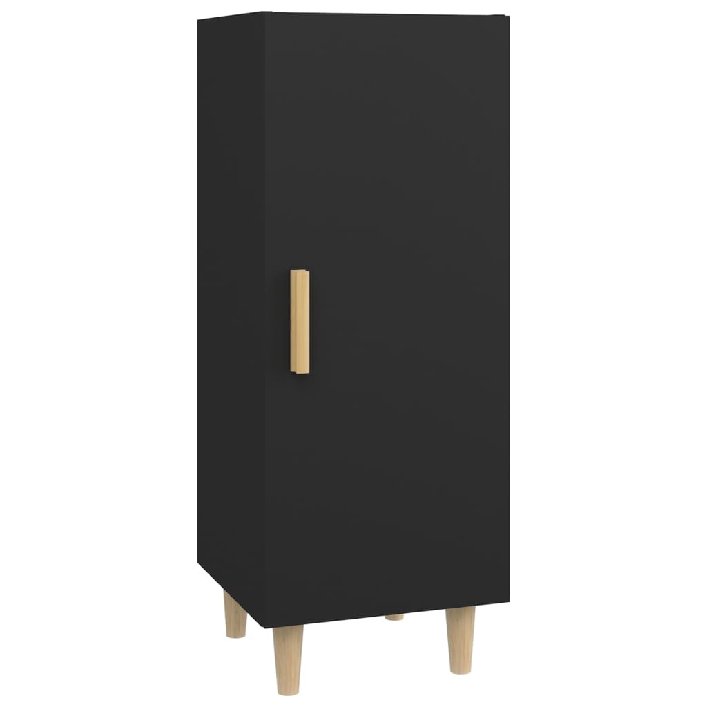 Aparador De Madera Contrachapada Negro 34,5x34x90 Cm / Vetonek_1