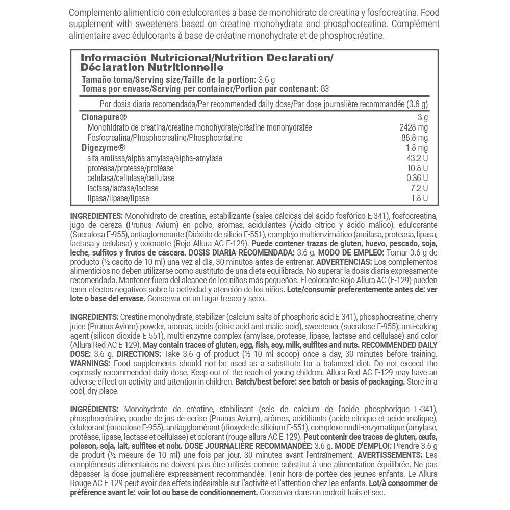 Creatina Monohidrato Clonapure® - 300g - Sandia - Aumenta La Fuerza - Masmusculo_5