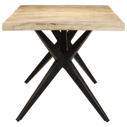 Mesa De Comedor Madera De Mango Rugosa 200x90x76 Cm_1