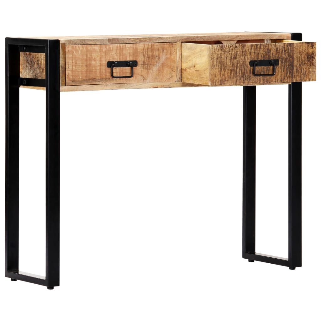 Mesa Consola De Madera Maciza De Mango 90x30x75 Cm_2