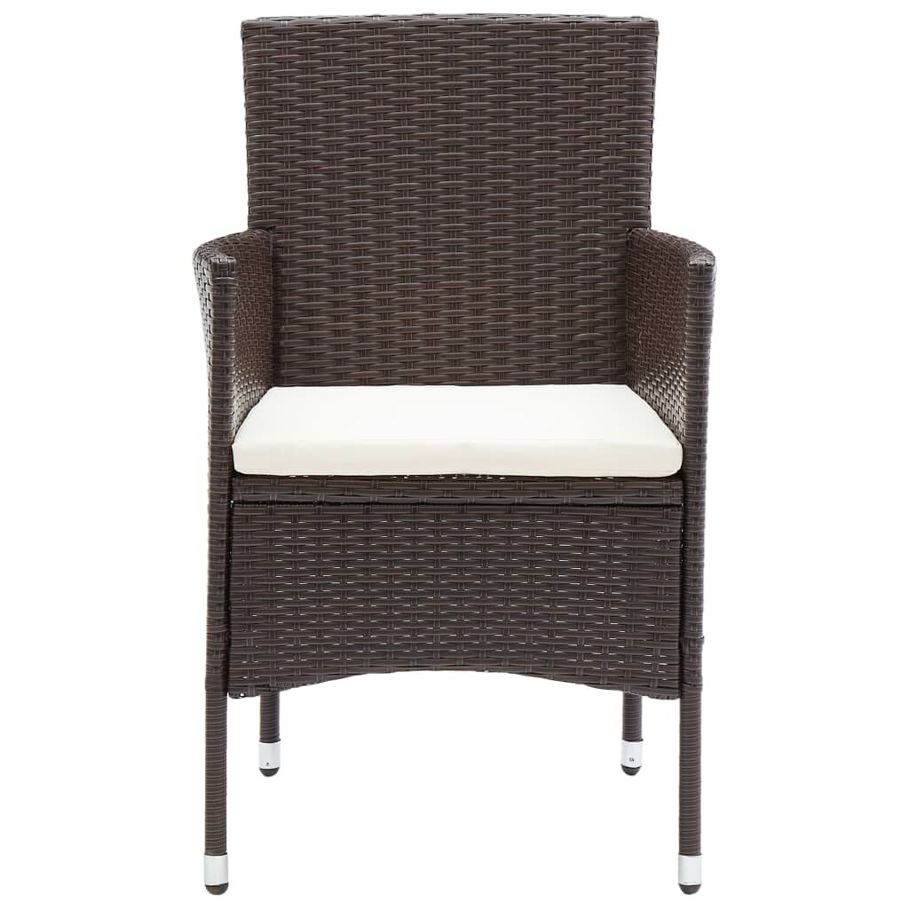 Vidaxl Sillas De Comedor Para Jardín 4 Unidades Ratán Sintético Marrón_3
