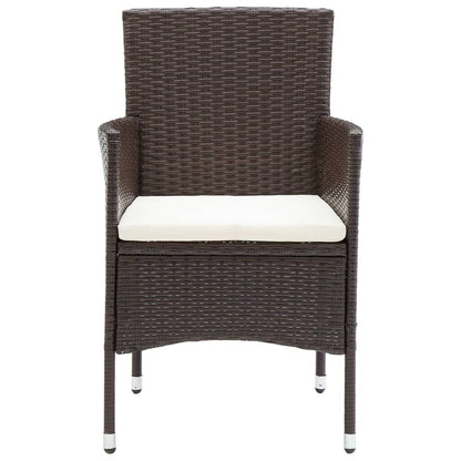 Vidaxl Sillas De Comedor Para Jardín 4 Unidades Ratán Sintético Marrón_3