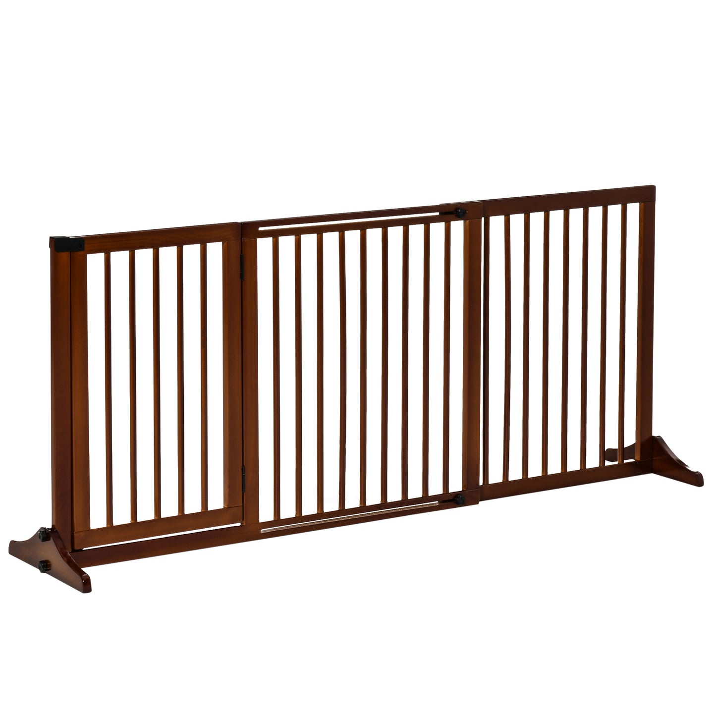 Pawhut Barrera De Seguridad Para Perros Extensible 113-166x36x71 Cm Marrón_0