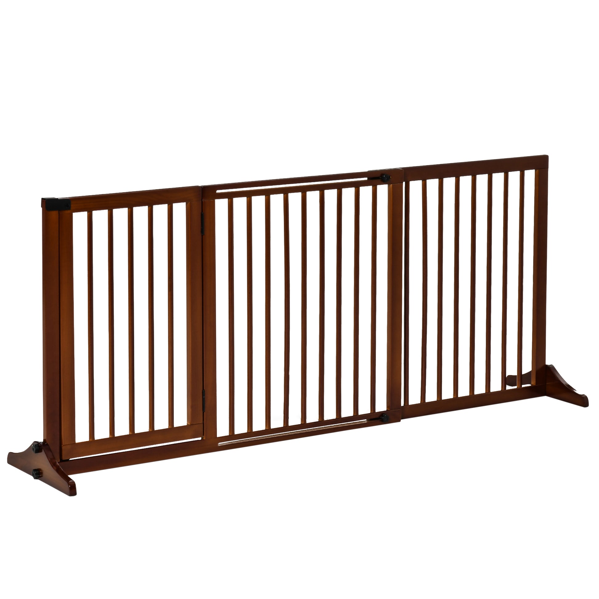 Pawhut Barrera De Seguridad Para Perros Extensible 113-166x36x71 Cm Marrón_0