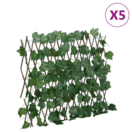Enrejado Expansible De Parra Artificial Verde 5 Uds 190x60 Cm / Vetonek_0