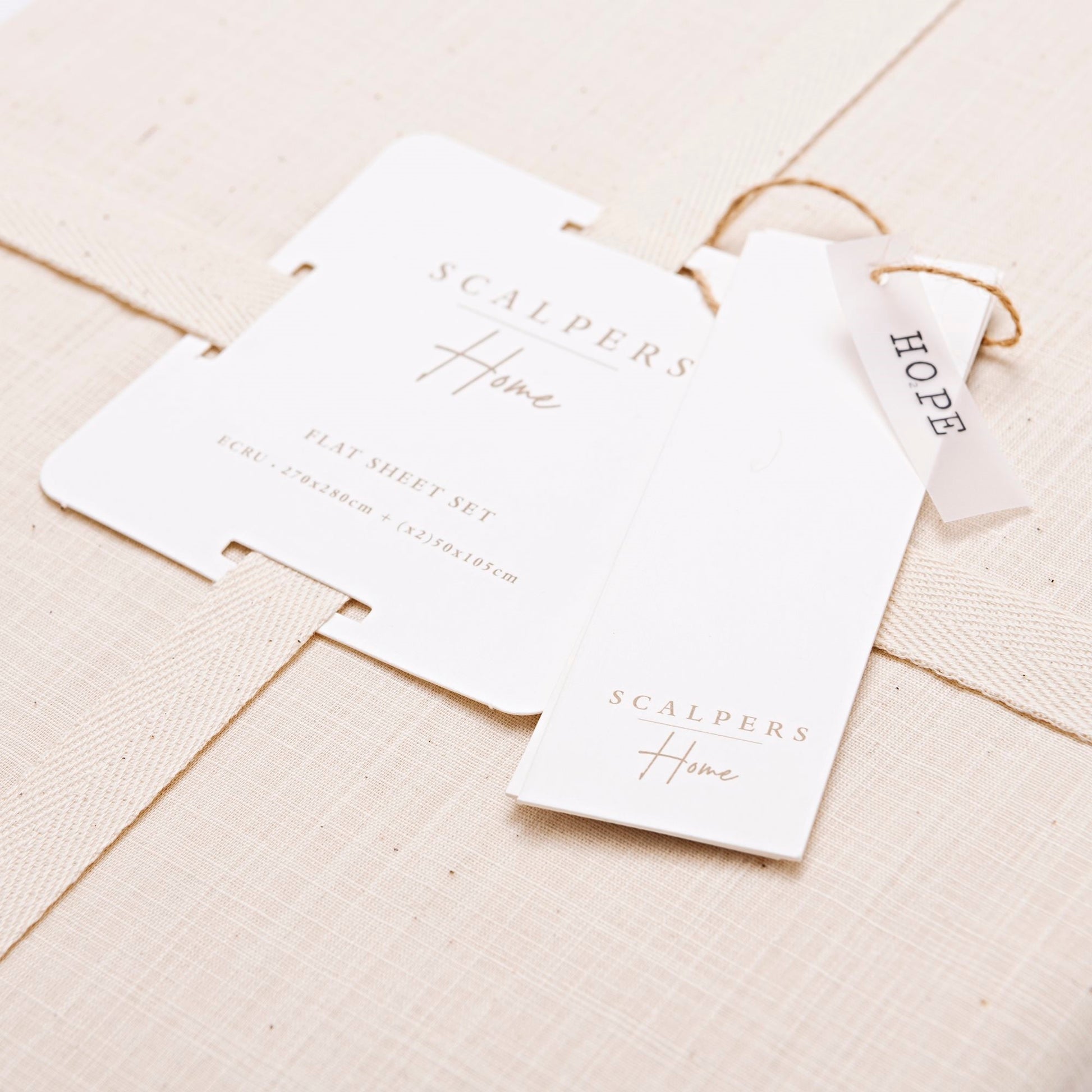 Set Sábanas Ocre (encimera 270x280cm + 2 Fundas De Almohada  50x105cm) 100% Algodón Scalpers Home