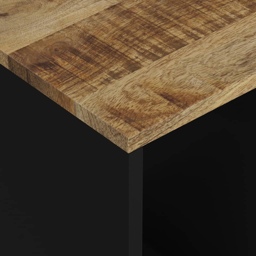 Mesa Auxiliar Madera Maciza Mango Y Tecnológica 40x31x46 Cm_4