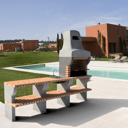 Cocina de exterior Bailén Plus con Barbacoa y fregadero Movelar