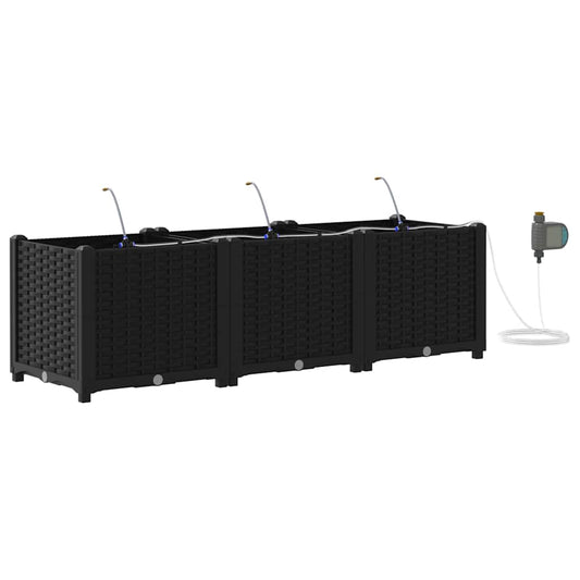 Vidaxl Jardineras Negro 120 X 40 X 37.5 Cm Acero_0