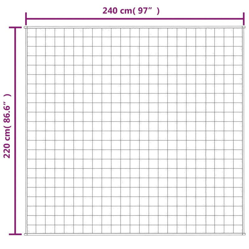 Vidaxl Manta Con Peso Tela Gris 220x240 Cm 11 Kg_5