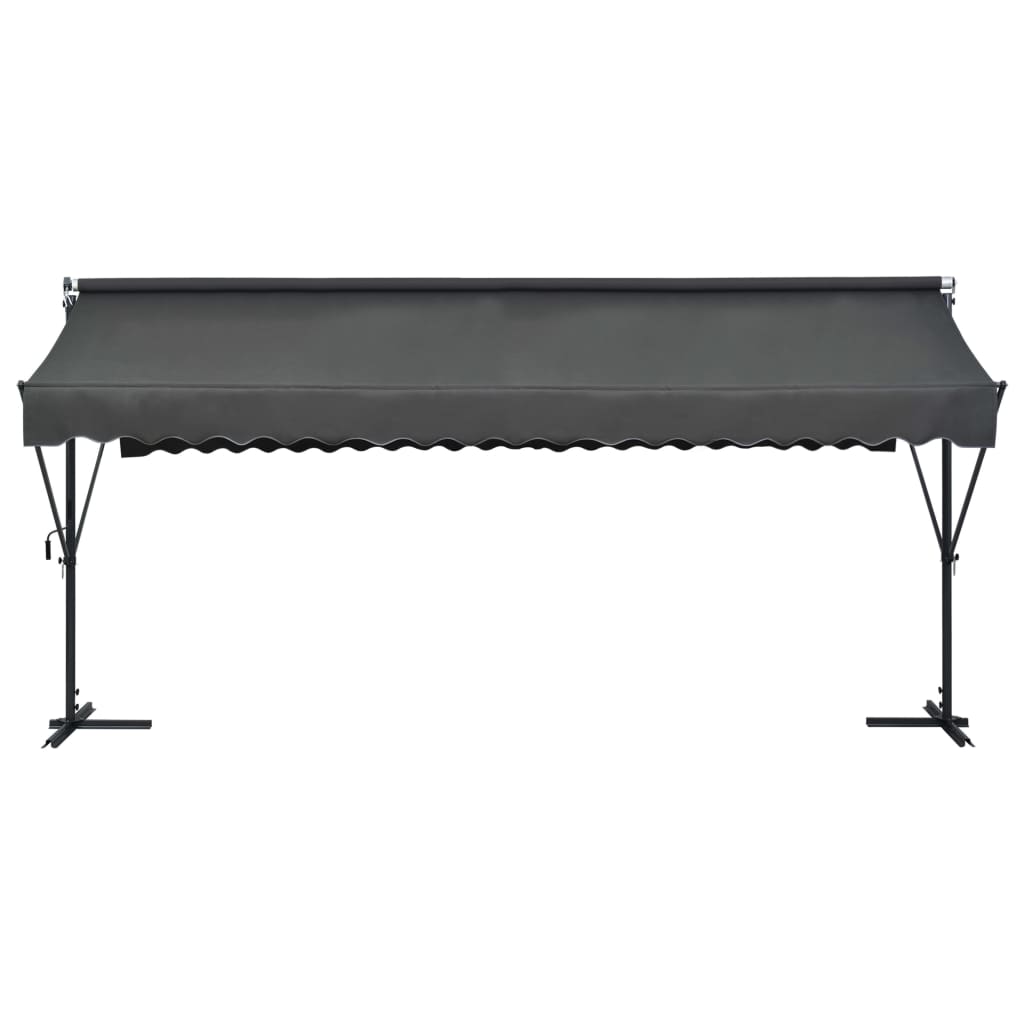 Toldo De Pie Independiente Gris Antracita 500x300 Cm_2