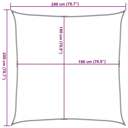 Vidaxl Toldo De Vela Cuadrado Hdpe Gris Claro 160 G/m² 2x2 M_2