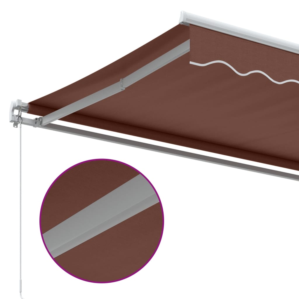 Toldo Retráctil Manual Marrón 600x350 Cm_4