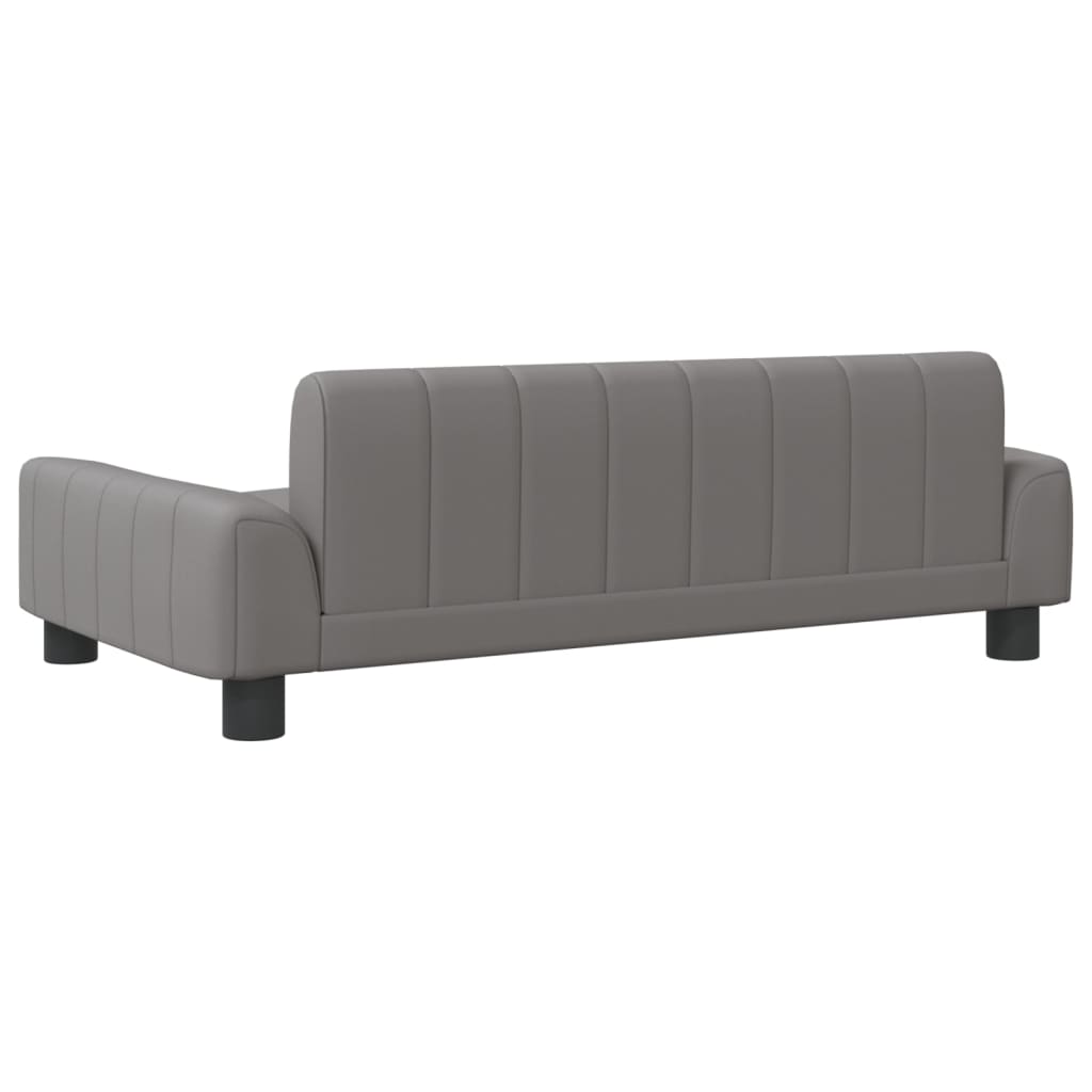 Cama Para Perros De Cuero Sintético Gris 90x53x30 Cm / Vetonek_2