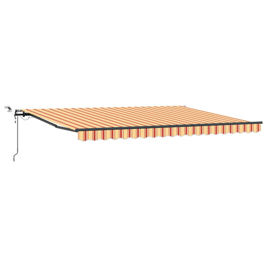 Toldo Retráctil Amarillo Y Naranja 450 X 350 Cm Poliéster_0