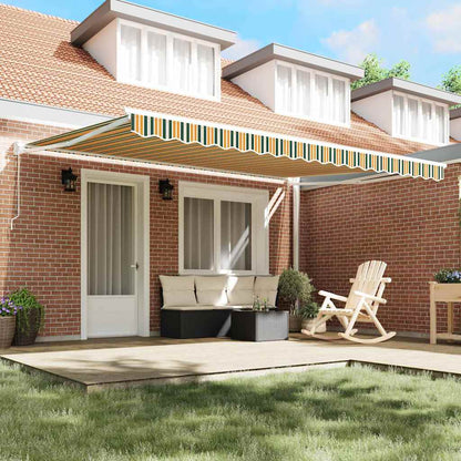 Toldo Retráctil Verde Y Amarillo 450 X 300 X 165 Cm_2
