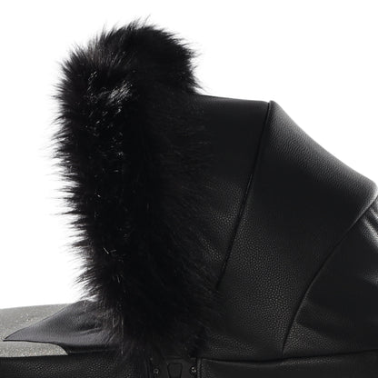 Pelo Decorativo Boa Para Carro De Muñecas Negro_2