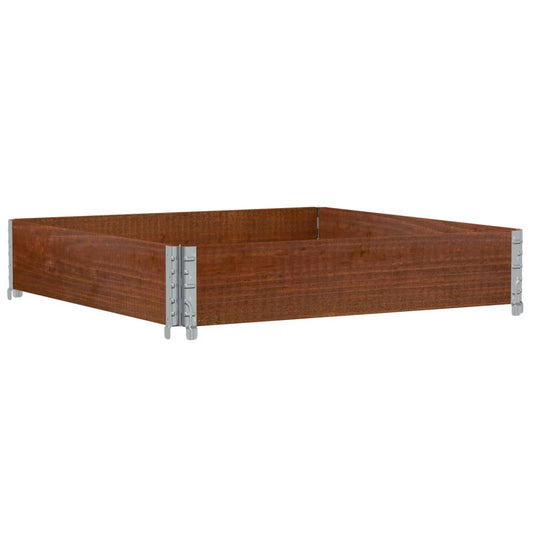 Jardinera De Madera Maciza De Pino Marrón 100x100 Cm_0