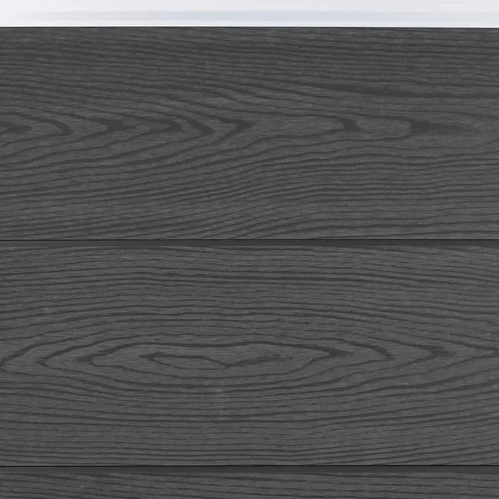 Juego De Paneles De Valla Wpc Gris 526x186 Cm / Vetonek_4