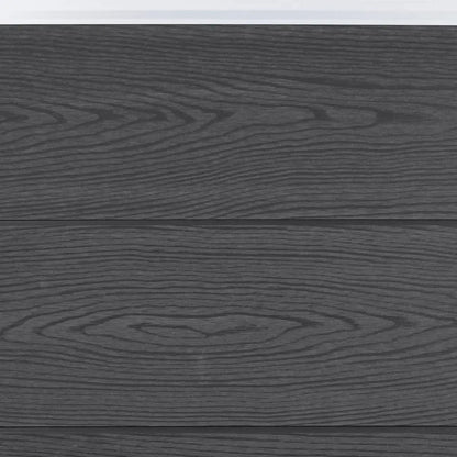 Juego De Paneles De Valla Wpc Gris 526x186 Cm / Vetonek_4