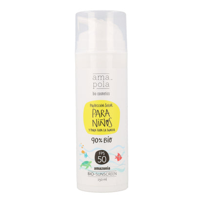 Protector solar infantil SPF 50 Amazonia Amapola 150 ml