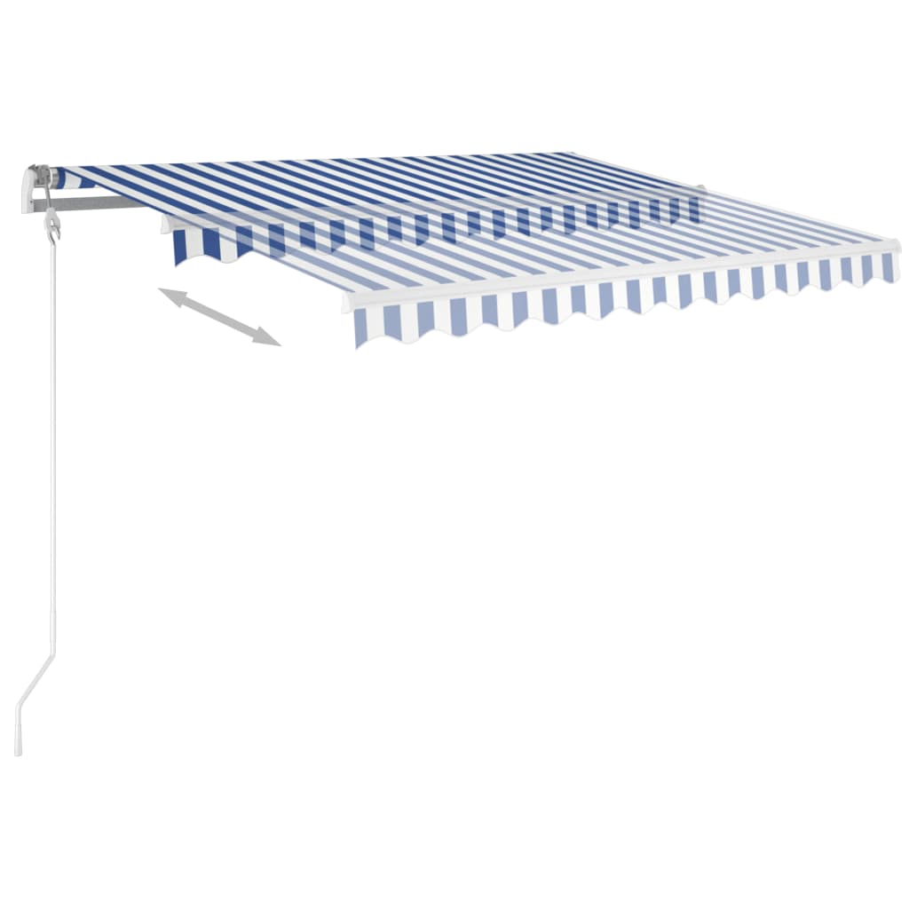 Toldo Automático Retráctil Azul Y Blanco 300x250 Cm_2