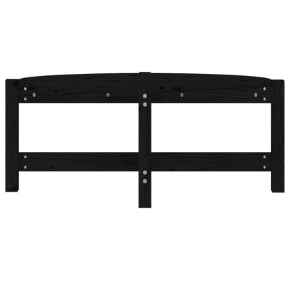 Mesa De Centro De Madera Maciza De Pino Negro 87x48x35 Cm_3
