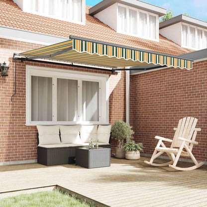 Toldo Retráctil Verde Y Amarillo 300 X 250 Cm_2