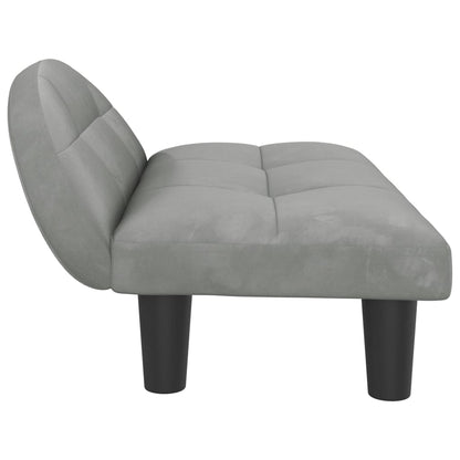 Cama Para Perros De Terciopelo Gris Claro 70x52x30 Cm / Vetonek_1