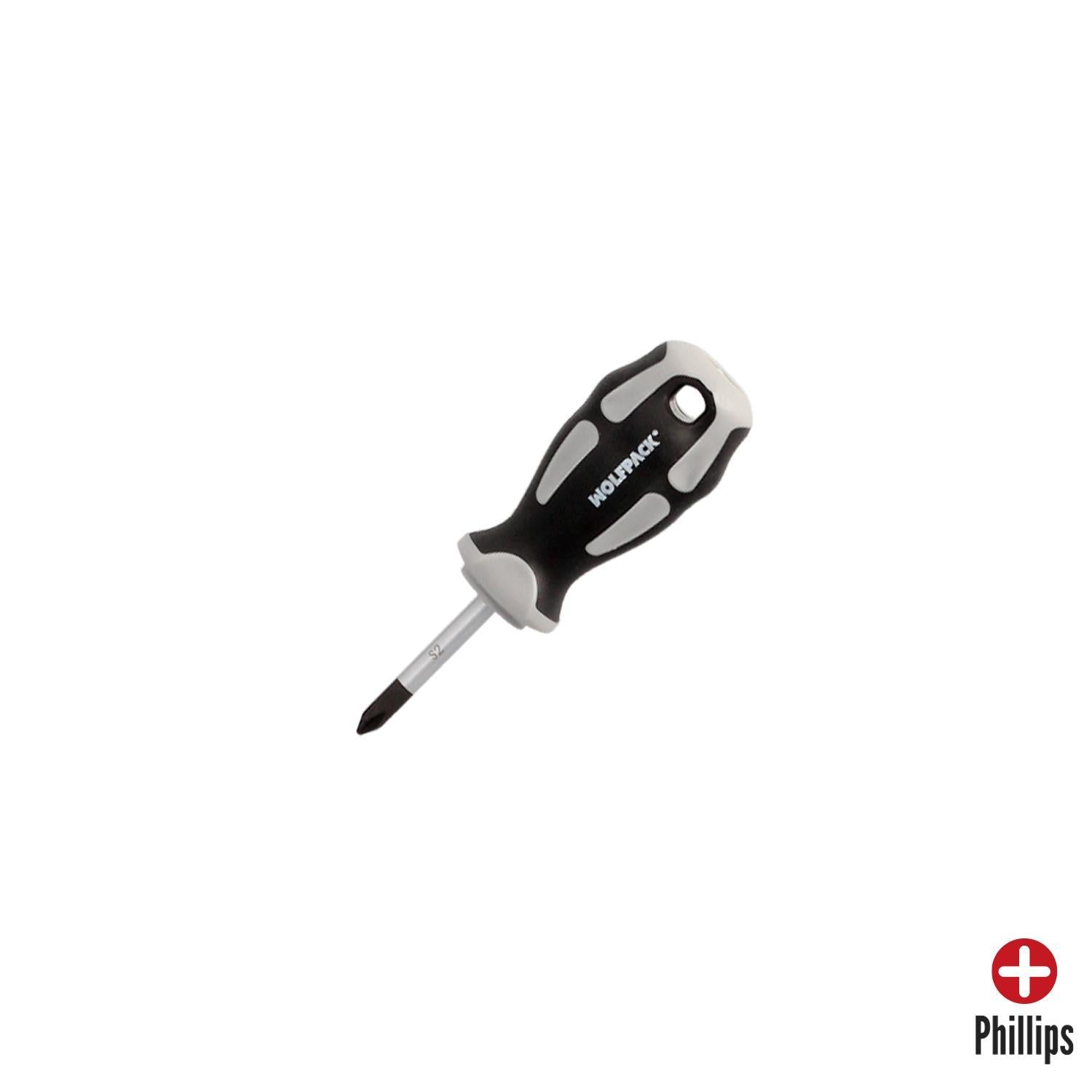 Destornillador Phillips Acero S2 Mango Tpr Bimaterial. Medida Ph 1 X Ø 5,0 X 38 Mm. Din5262._0