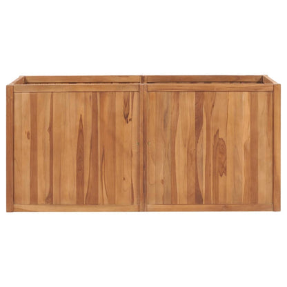 Arriate De Madera Maciza De Teca 150x50x70 Cm_0