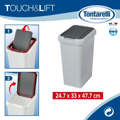 Cubo touch & Lift 25l Gris_1