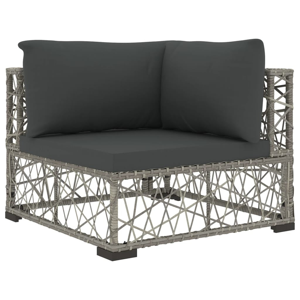Vidaxl Set De Muebles De Jardín 6 Pzas Y Cojines Ratán Sintético Gris_3