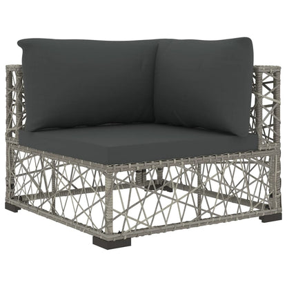 Vidaxl Set De Muebles De Jardín 6 Pzas Y Cojines Ratán Sintético Gris_3