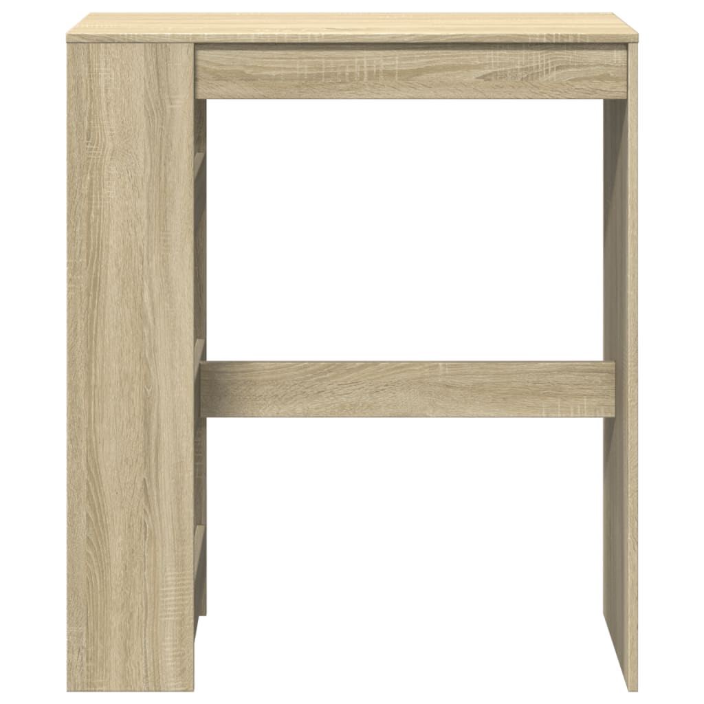 Mesa Alta Bar Con Estantes Madera Roble Sonoma 90x40x103,5 Cm_2