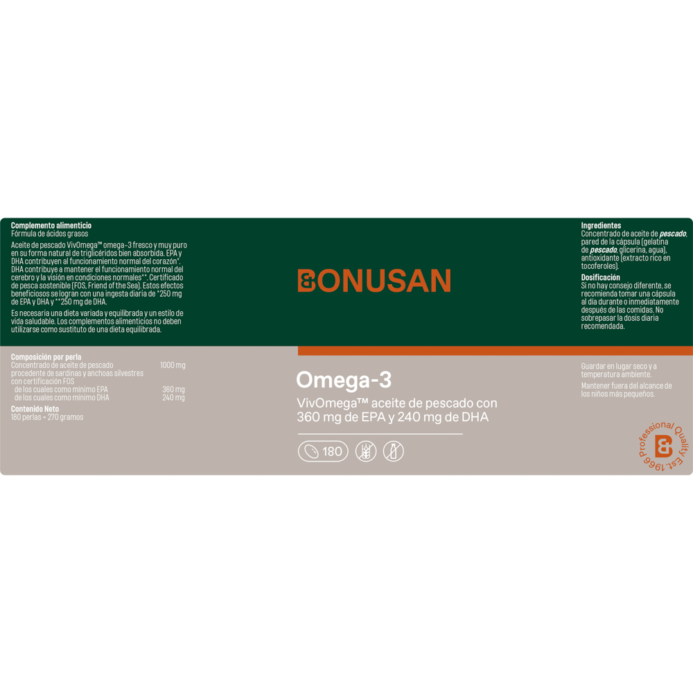Pack 2x Omega-3 Bonusan 180 cápsulas
