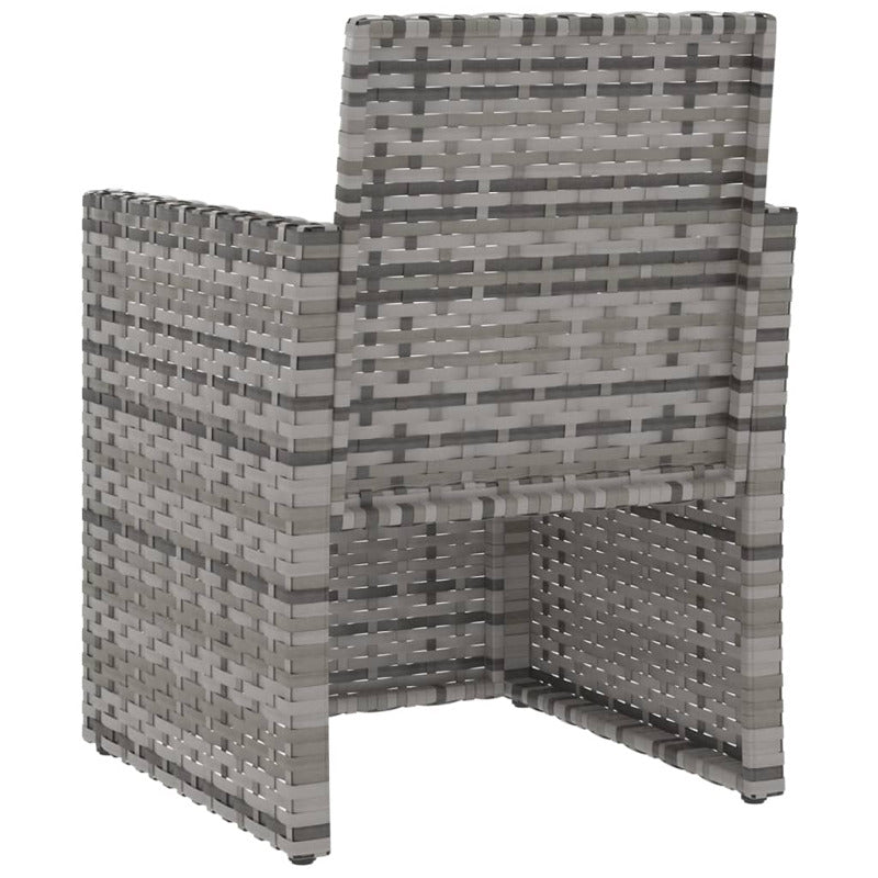 Vidaxl Sillón De Jardín Con Cojín Ratán Sintético Gris_5