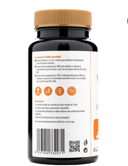 Omega 3 de Microalgas con 250 mg de DHA, Vitaminas y Minerales – Pack 120 Cápsulas Vidalim_2