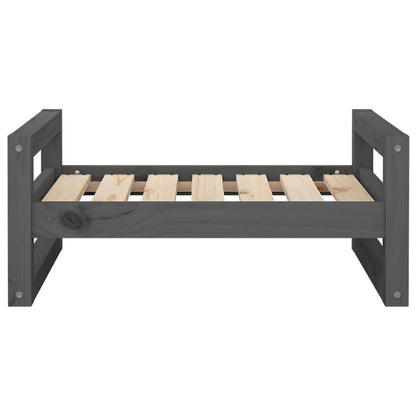 Vidaxl Cama Para Perros Madera Maciza De Pino Gris 65,5x50,5x28 Cm_4