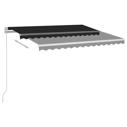 Toldo Manual Retráctil Con Led Antracita 300x250 Cm_5