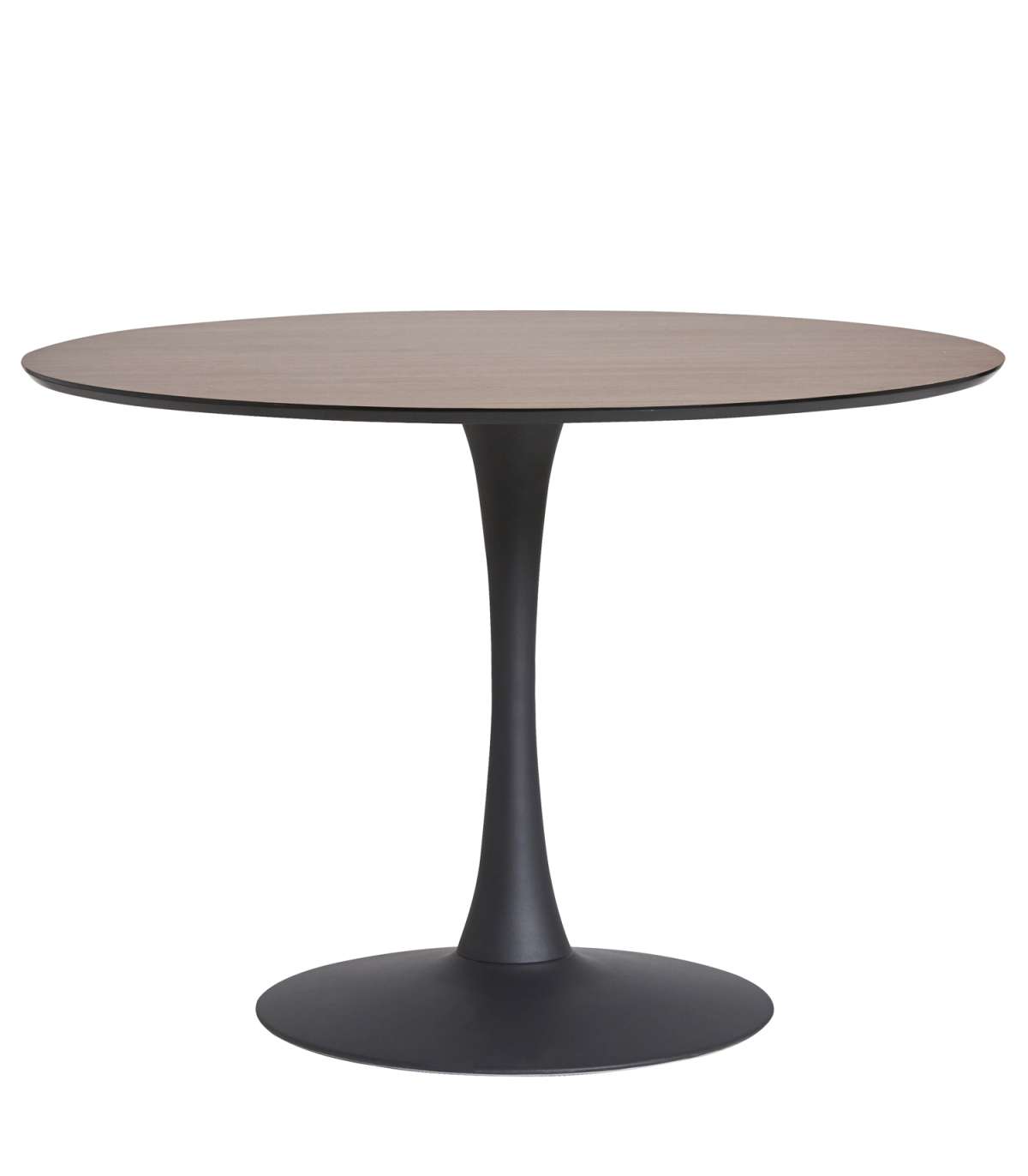 Mesa Redonda Onda Acabado Negro/nogal 75 Cm(alto) 110 Cm(ancho) 110 Cm(largo)_1