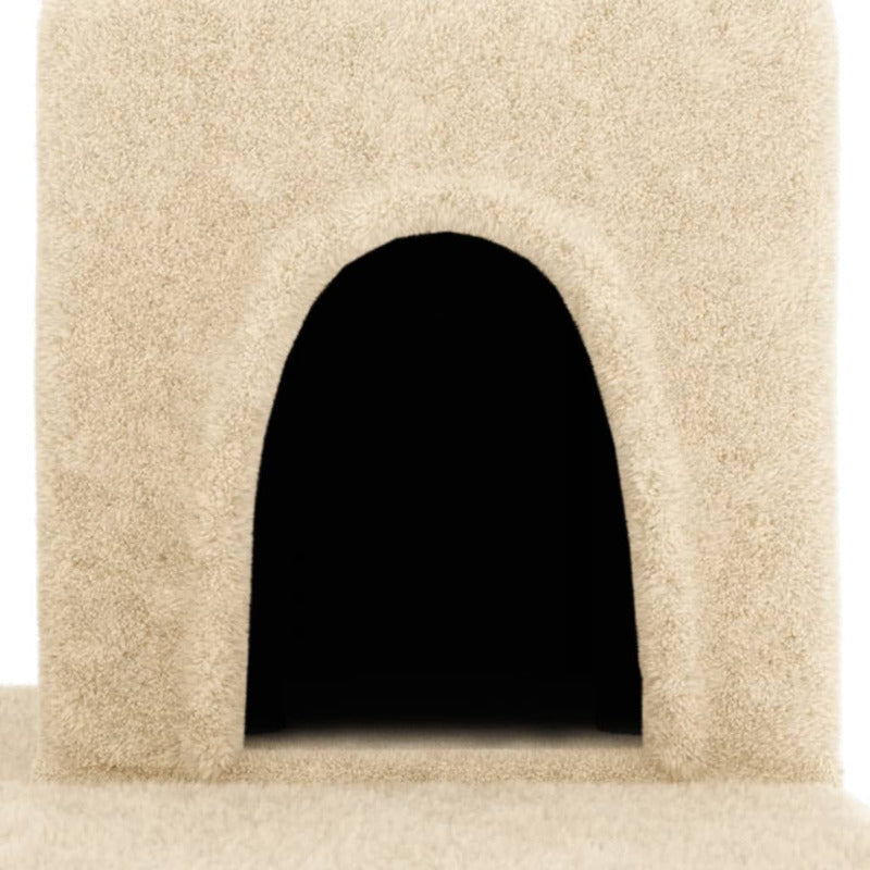 Vidaxl Rascador Para Gatos Con Postes De Sisal Crema 154 Cm_5
