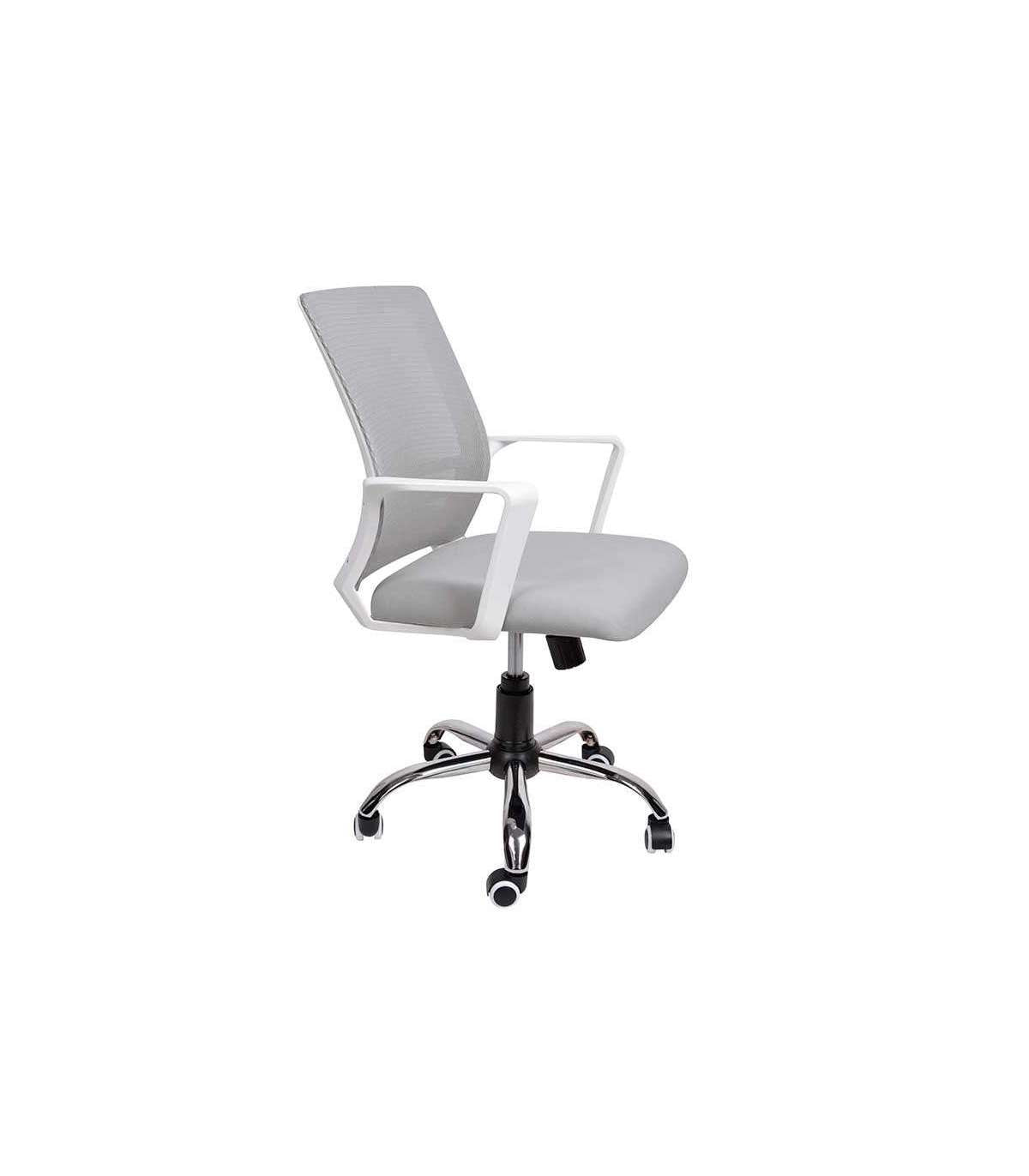 Silla Despacho Giratoria Elevable Gris, 55cm(ancho) 92/102cm(altura) 63cm(fondo)._1
