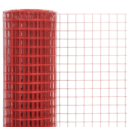Alambrada De Gallinero Acero Revestimiento Pvc Rojo 25x1,5 M / Vetonek_2