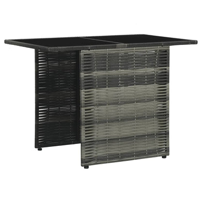 Vidaxl Set Mesa Y Sillas Jardín 3 Pzas Y Cojines Ratán Sintético Gris_3