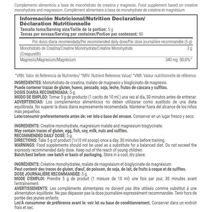 Creamag Creatina (creapure®) + Magnesio Albion® - 300g - Neutro - Descanso - Masmusculo_4