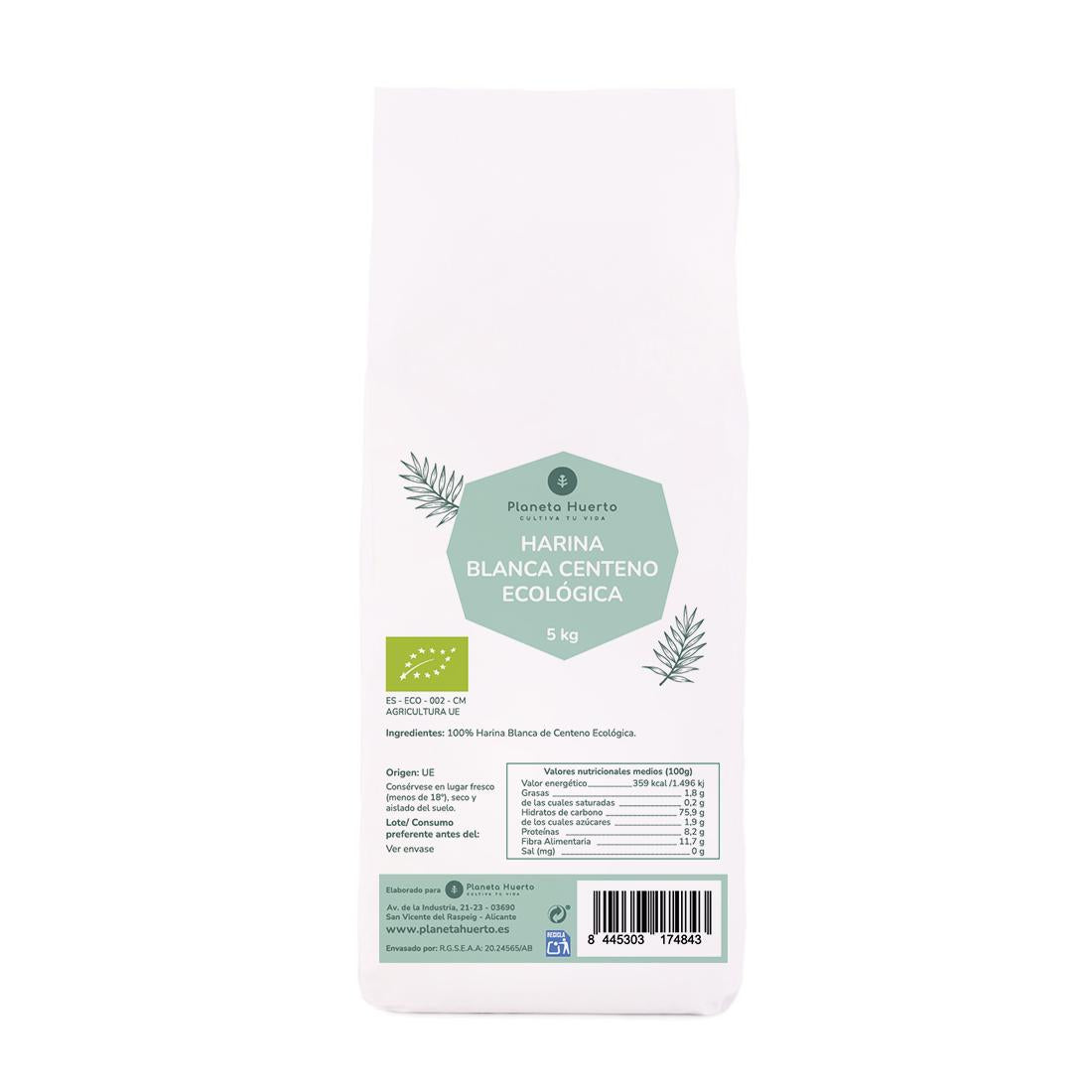 Harina Blanca de Centeno Eco Planeta Huerto 5 Kg