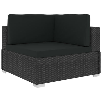 Vidaxl Asiento Seccional De Esquina Con Cojines 2 Pzas Ratán Pe Negro_3