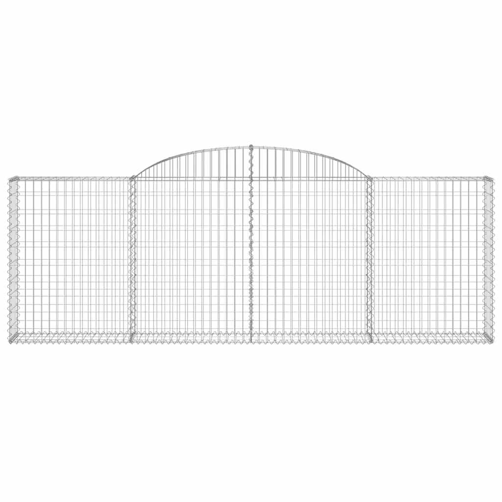 Cestas De Gaviones 5 Uds Forma De Arco Hierro 300x30x100/120 Cm_3