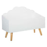 Wellhome Baúl Infantil Nube Blanco, Ideal Para Juguetes, 58x28x45,5cm